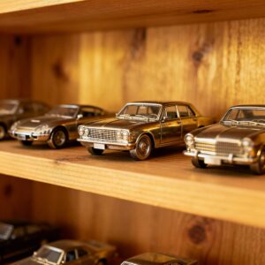 Miniaturowa kolekcja samochodów z metalu