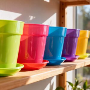 Zestaw doniczek plastikowych